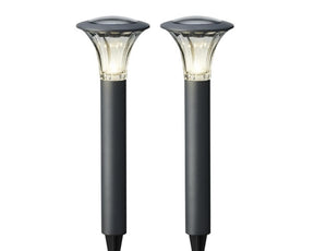 Lumineo led solar tuinsteker set a 2st. 49x17cm warmwit