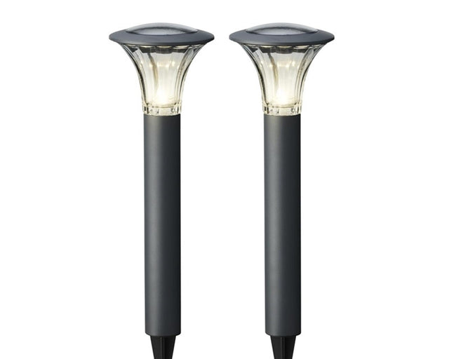 Lumineo led solar tuinsteker set a 2st. 49x17cm warmwit