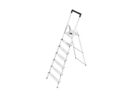 Schody domowe Hailo l40 7-stopniowe aluminiowe (6 stopni + podest)