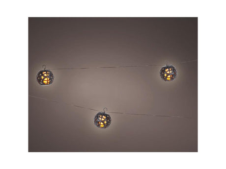 Lumineo LED łańcuch solarny l175cm 8 x 10 kolorowych diod LED z oświetleniem płomieniowym