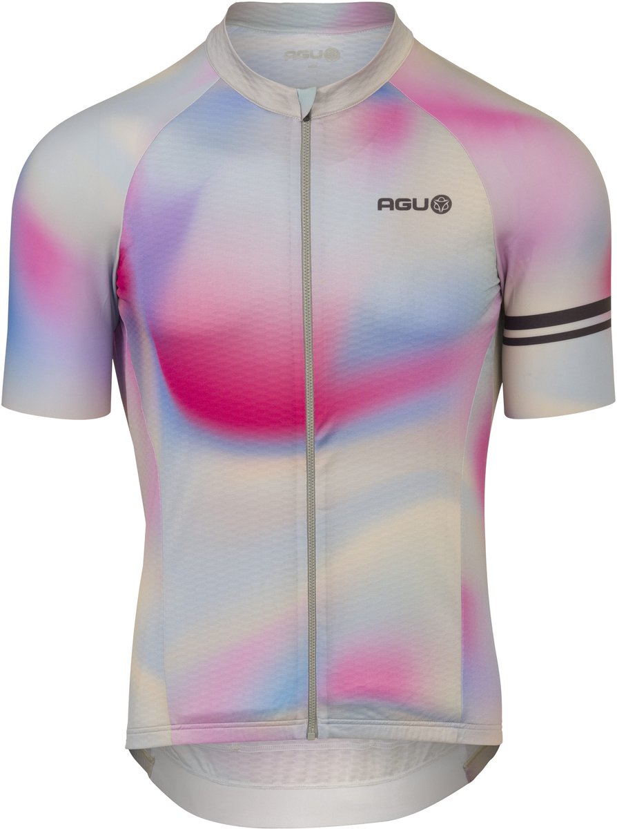 Agu performance fietsshirt heren - korte mouwen - gradient swirl - maat m