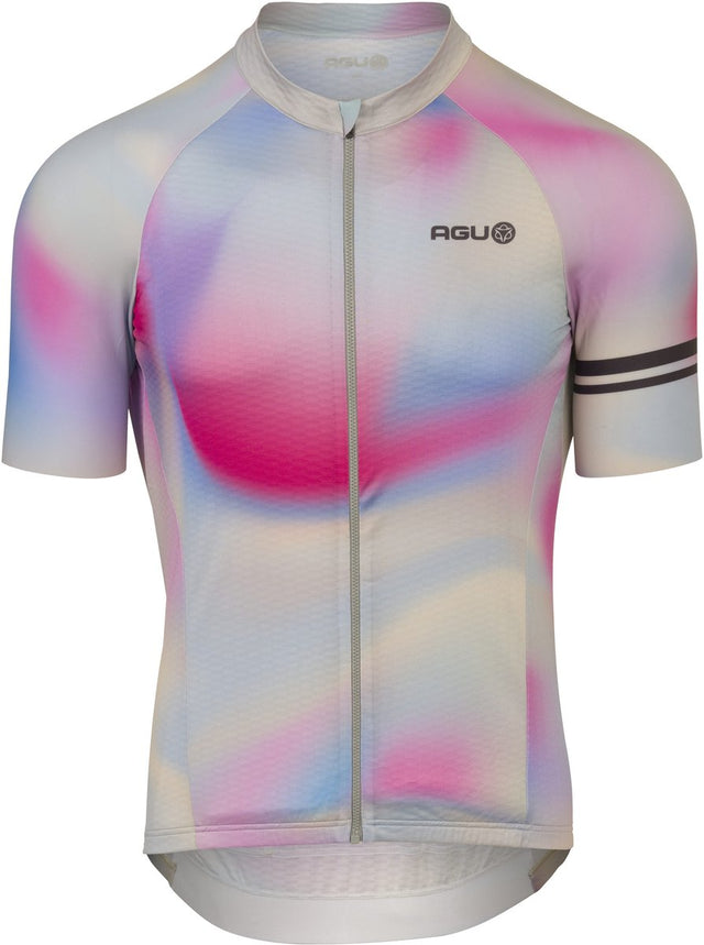 Agu performance fietsshirt heren - korte mouwen - gradient swirl - maat m