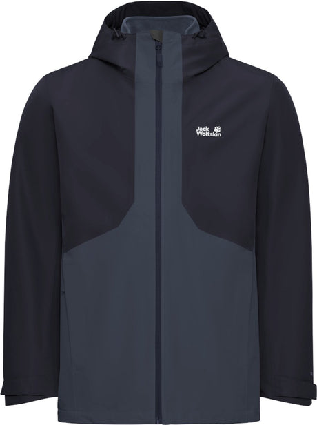 Jack wolfskin stonetrail 3in1 jkt m heren outdoorjas - midnight sky 3xl