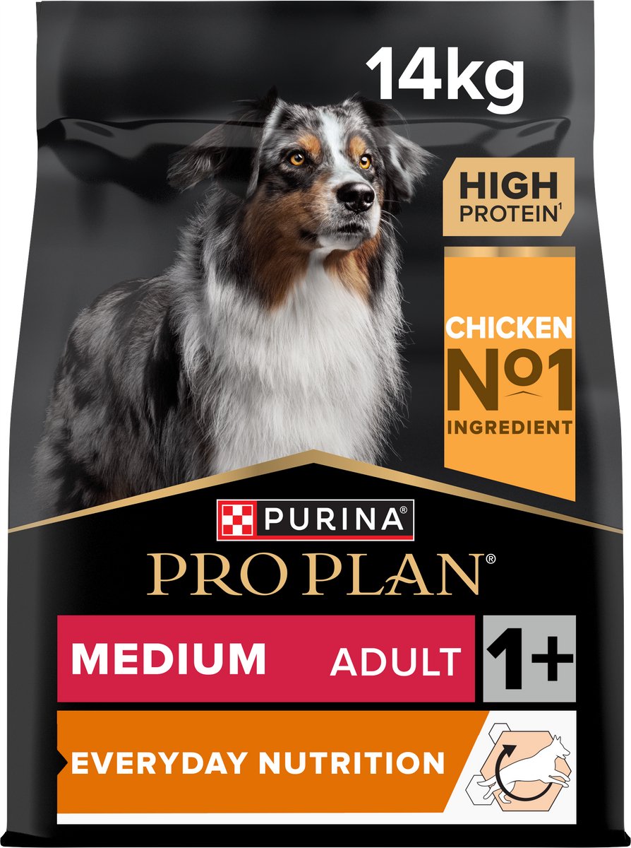 Pro plan Medium Adult żywienie do codziennego użytku - sucha karma dla psów - kurczak - 14 kg