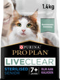 Pro plan senior liveclear - sucha karma dla kotów - indyk - 1,4 kg