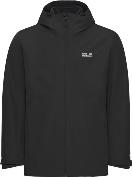 Jack wolfskin stonetrail 3in1 jkt m heren outdoorjas - black 2xl