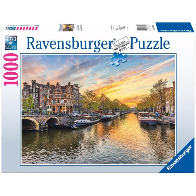 Puzzle Ravensburger Bank kanału w Amsterdamie