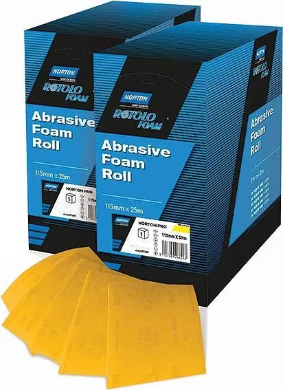Papier ścierny Norton, pianka rotolo, rolka szlifierska 115 mm x 25 m p320
