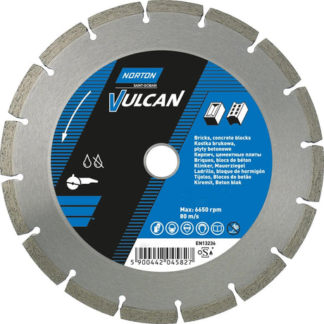 Tarcza tnąca Norton Vulcan Universal Tarcza diamentowa Vulcan Universal 125x7x2x22,23