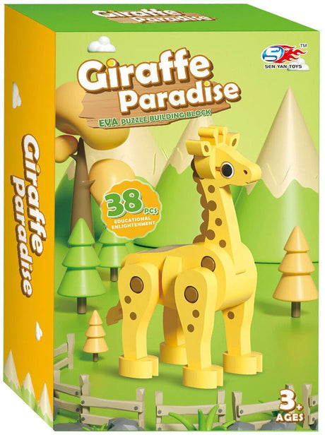 Zestaw do budowania z pianki Żyrafa 3D
