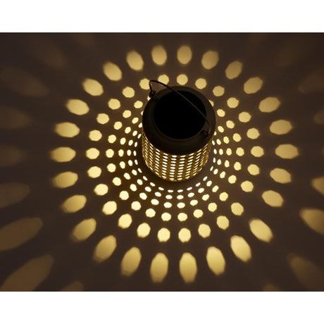 Latarnia solarna LED Lumineo ø12-w17cm, metalowa, ciepła biel