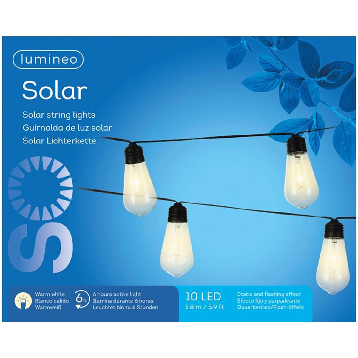 Lumineo oświetlenie łańcuchowe LED solarne l180cm
