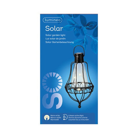 Solarna lampa wisząca Lumineo LED o średnicy 10,8–21 cm, metalowa, ciepła biel