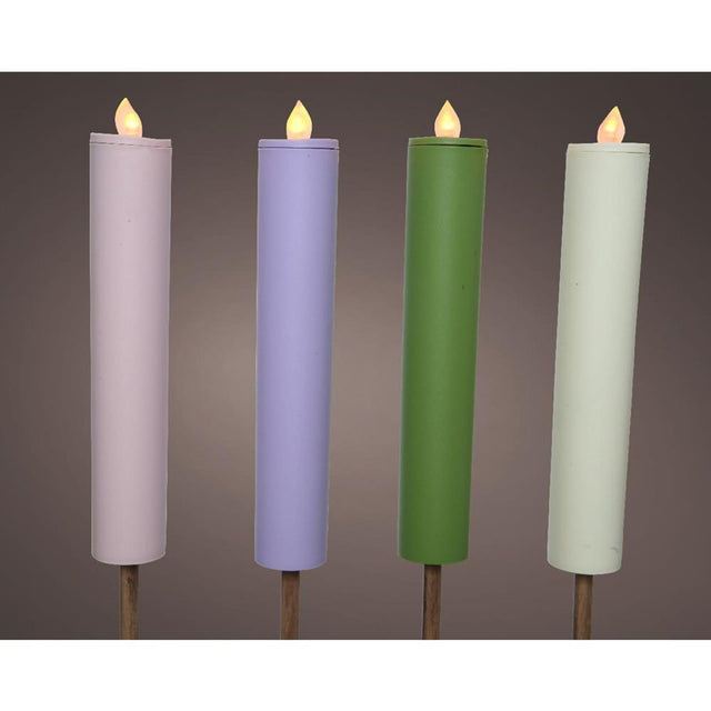 Plastikowa latarka solarna Lumineo o średnicy 4-wys. 90 cm, dostępna w 4 różnych kolorach