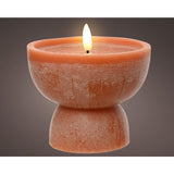 Lumineo led candle flamefect wazon h12.5cm terra