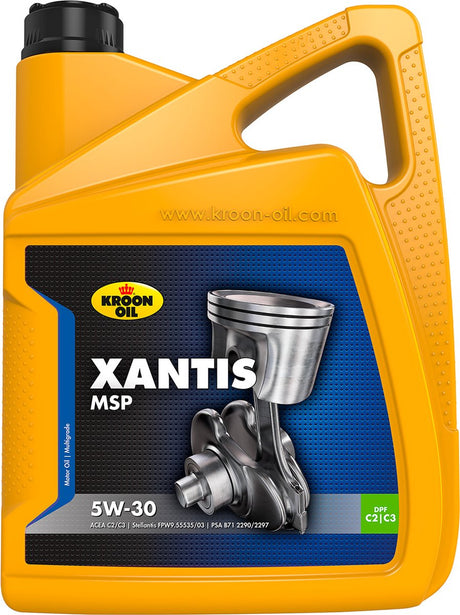 Kroon-oil xantis msp 5w-30 - syntetyczny olej silnikowy - 5 litrów - przezroczysty