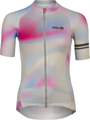 Agu gradient swirl - fietsshirt - zomer - dames - multicolour - l - aerodynamisch - ademend - sneldrogend - ykk-ritssluiting - waterdicht achterzakje