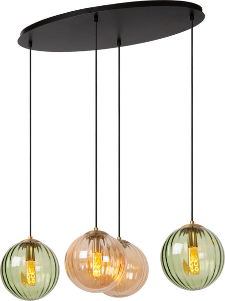 Lucide monsaraz - lampa wisząca - 4xe27 - zielona