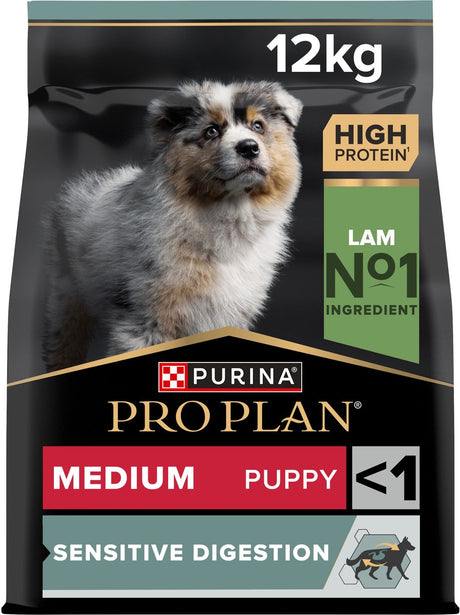 Pro plan Purina Sensitive Trawienie Medium dla szczeniąt - karma dla psów - Jagnięcina - 12 kg