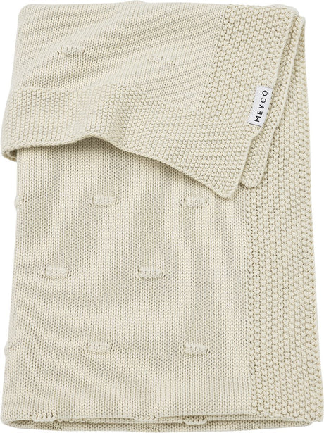 Kocyk dziecięcy Meyco z węzłami - miękki piasek - 100x150cm - 1,0 tog
