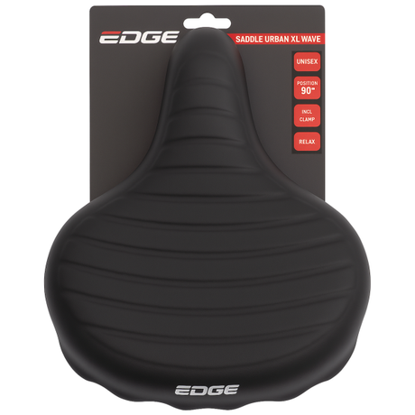 Edge Bcycle Saddle Urban XL Wave - Czarny