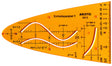 Parabola jednostkowa Aristo - wymiary 200x75mm - z kropkami atramentowymi - pomarańczowy przezroczysty - ar-5012