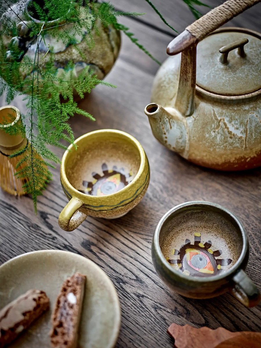Bloomingville czajniczek ceramiczny brązowy ikigai
