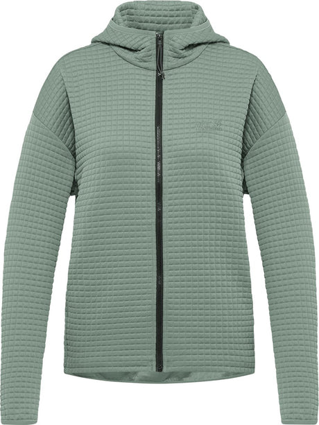 Damska kurtka outdoorowa Jack Wolfskin Mogari z kapturem fz w - zielone cynie