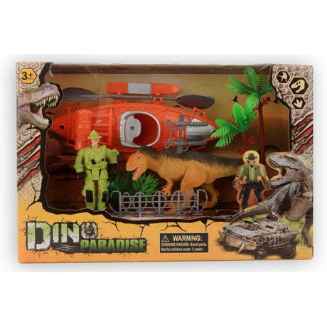 Zestaw do zabawy Dino z kajakiem 20cm