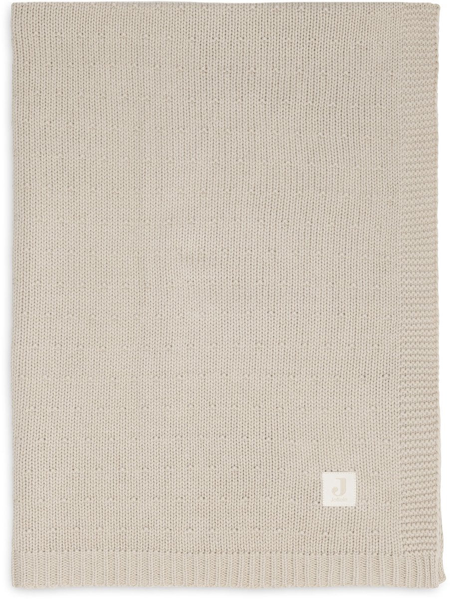 Jollein baby decke kinderbett 100x150cm sprinkle knit - sand