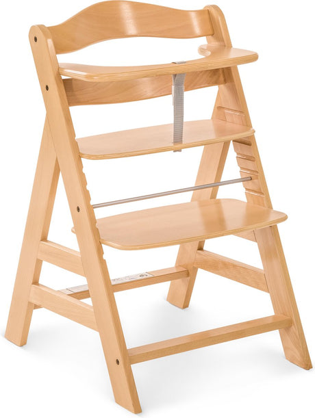 Hauck alpha+ - krzesełko do karmienia - przezroczyste drewno bukowe z certyfikatem FSC® - naturalne