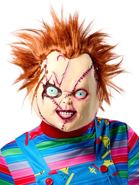 Maska Rubies Chucky Stitched Up 3 4 dla dorosłych - - jeden rozmiar