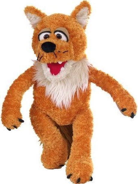 Żywe marionetki Panie. lis | pacynka z składanymi ustami w kolorze pomarańczowym | odpowiedni dla dzieci od 3 lat | wysokość 43 cm | prać ręcznie, nie wybielać, nie suszyć w suszarce bębnowej, nie prasować