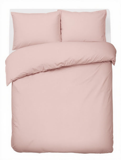 Hush. living hush living - dekbedovertrek percale - 100% katoen - 200tc - extra fris en koel - sterk en slijtvast - 200x220+20cm - 60x70cm kussensloop - met bevestigingslusjes - oudroze