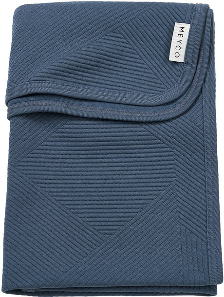 Kocyk dziecięcy żakardowy Meyco - indygo - 75x100cm - 0,5 tog