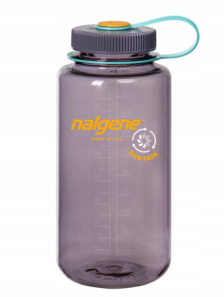 Nalgene - butelka z szeroką szyjką - butelka do picia - butelka na wodę - szczelna - 1000ml - bez BPA - podtrzymania - bakłażan
