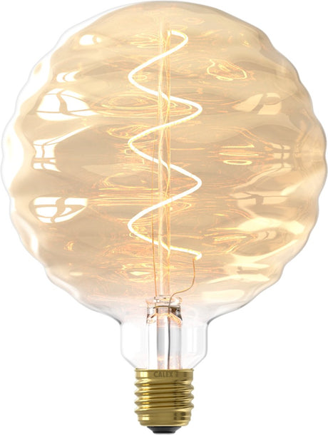 Calex bilbao xxl złoty - lampa led e27 - żarnikowe źródło światła z możliwością ściemniania - 4w - ciepłe białe światło
