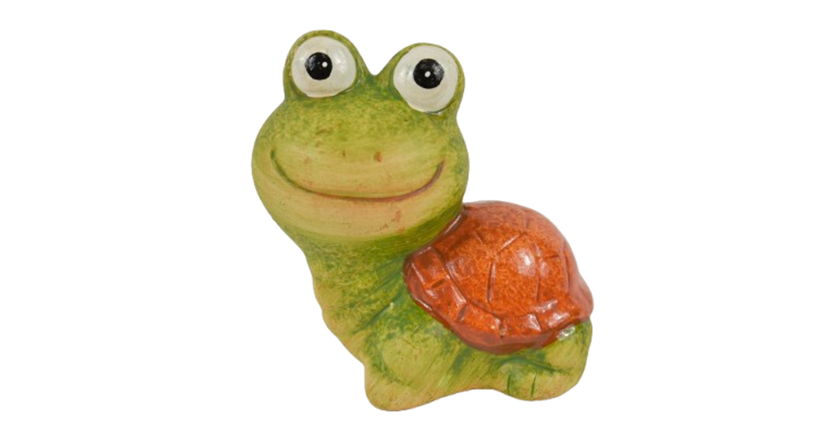 Turtle ceramic 9x6,5x9,3h green