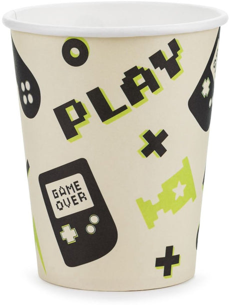 Kubki papierowe Partydeco 6 press play 220ml