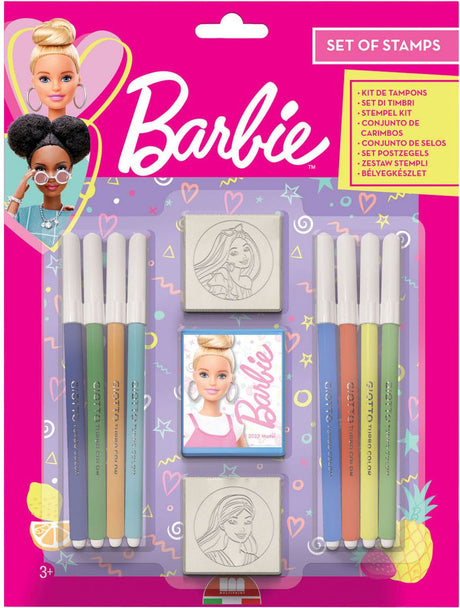 Zestaw znaczków Barbie Multiprint. Kreatywne zabawki. 11 elementów. Zabawa w kolorowanie.