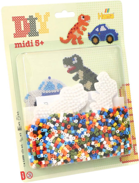 Niemarkowe koraliki do naprasowania sans marque hama dino – 1100 sztuk