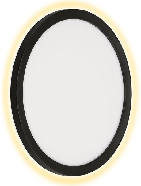 Telefunken - nizza - lampa zewnętrzna LED, 4000k, ip44, 15w, czarna, plastik, ø28 cm