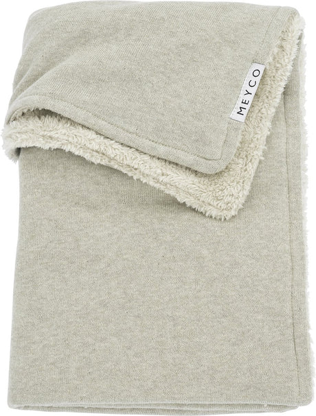 Kocyk do łóżeczka dziecięcego Meyco basic - piaskowy melanż - 100x150cm - 2,0 tog