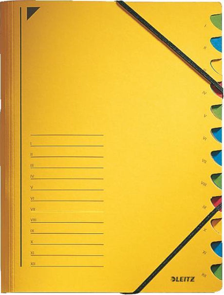 Folder sortowniczy Leitz w kolorze żółtym, kartonowym A4