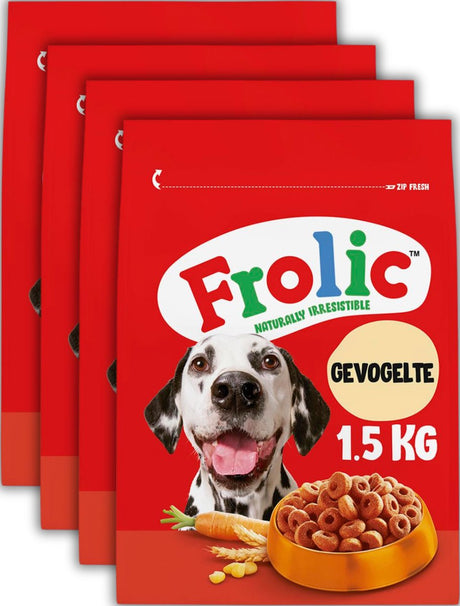 Frolic karma dla psów - pełnoporcjowa karma sucha - drób - 4x1,5kg