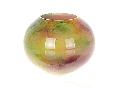 Hbx naturalny żywy wazon afrara szklany śr.22x17cm wielokolorowy