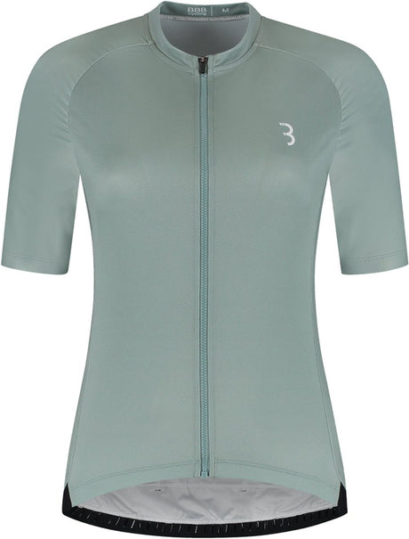 Bbb cycling donnafit r - duurzaam fietsshirt dames korte mouw - 15-25 °c - ademend mtb en wielrenshirt - 3 achterzakken - sage groen xl