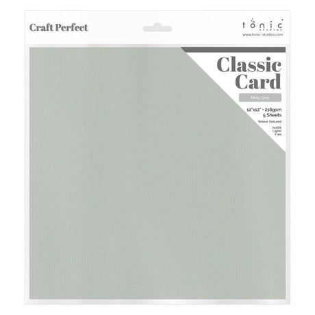 Craft Perfect by tonic studios Craft Perfect • kartka klasyczna 216g 30,5x30,5cm mglisty szary 5szt