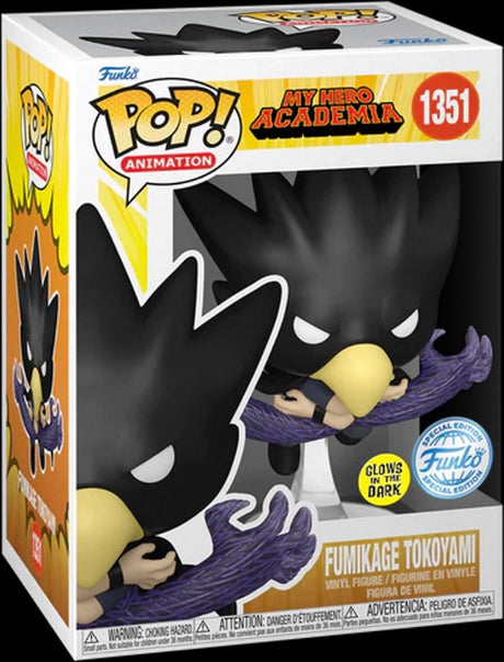 Funko-pop! my hero academia: sezon 5 – fumikage tokoyami #1351 ekskluzywne świecenie w ciemności