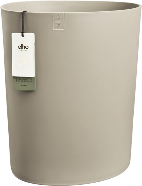 Elho eden aquacare high 40 - bloempot voor binnen buiten - 100% gerecycled plastic - ø 39.0 x h 50.1 cm - zacht taupe
